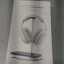 Miroddi Headphone Stand with Wireless Charger, Independent USB Charging Port, 5 in 1 Charging Station Headset Holder Rack for AirPods Max/Pro/4/3/2, iWatch, iPhone, Samsung and Desk Headphones, Black