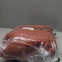 HESTIA Linen Curtains 84 Inches Long 2 Panel Set Back Tab Pocket Rustic Farmhouse Boho Drapes for Living Room Semi Sheer Red Orange Window Curtain for Dining Room (52" W x 84" L)