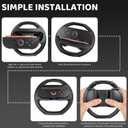 2 x PAWDIARY Steering Wheel Compatible with Switch 2 Controller Handle, Comfort Grip Switch 2 Racing Wheel Accessories with 4 Thumb Caps, Game Racing for Nintendo Switch 2 Wheels (Black x2)