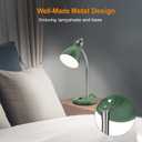 LEPOWER Metal Desk Lamp, Adjustable Goose Neck Table Lamp, Eye-Caring Study Desk Lamps for Bedroom, Study Room and Office (Green)