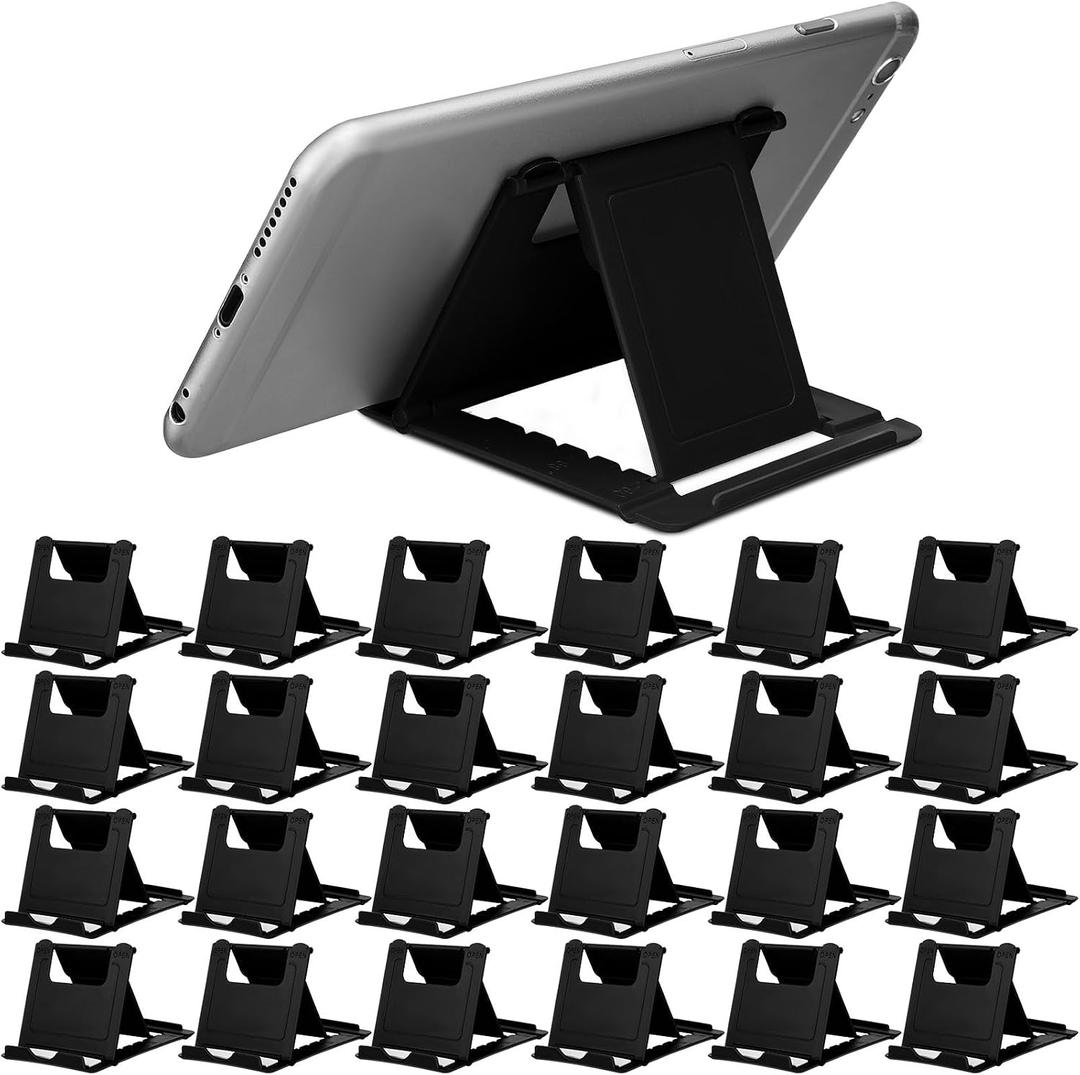 Kathfly 36 Pcs Cell Phone Stand Bulk Foldable Tablet Mobile Stand Adjustable Universal Multi Angle Pocket Phone Holder Compatible with All Smartphones