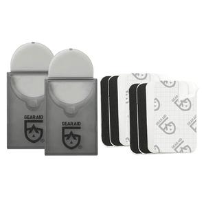 GEAR AID Tenacious Tape Mini Patches with Peel-and-Stick Adhesive to Fix Holes and Tears in Winter Gear, Down Puffer Jackets, Sleeping Bags, Tents, and Rain Gear, Black and Clear, 2 Pack