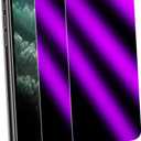 MAYtobe [2-Pack Privacy Screen Protector Designed for iPhone 11 and iPhone XR Anti-Blue Light Tempered Glass, Purple Anti-Spy, Eye Protection, Colorful Gradient
