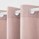 TOWN & COUNTRY BASICS Cabana Solid Heavyweight Indoor Outdoor Curtains, Light Filtering Opacity with Grommet Top, Water Repellent, 2-Pack Set, 54"x108", Blush