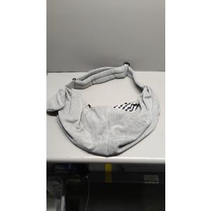 SlowTon Dog Carrier Sling - Thick Padded Shoulder Strap Adjustable Dog Carriers for Small Dogs, Puppy Carrier Purse for Pet Cat with Front Zipper Pocket Safety Belt Machine Washable (Light Gray, M) (D-Light Grey Knitted Fabric)