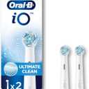 Oral-B iO Series Ultimate Clean Electric Toothbrush Replacement Brush Heads for an Oral-B Electric Toothbrush, 2 count, White
