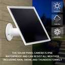6W Solar Panel Charger, Solar Panel with Micro USB & USB-C Port for DC 5V Outdoor Rechargeable Battery Camera, IP66 Waterproof, 360 Adjustable Security Mount, 1PC