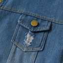 Feidoog Baby Boys Plaid Denim Jacket Toddler Button Down Long Sleeve Lightweight Coat Outerwear (Blue, 4-5T)