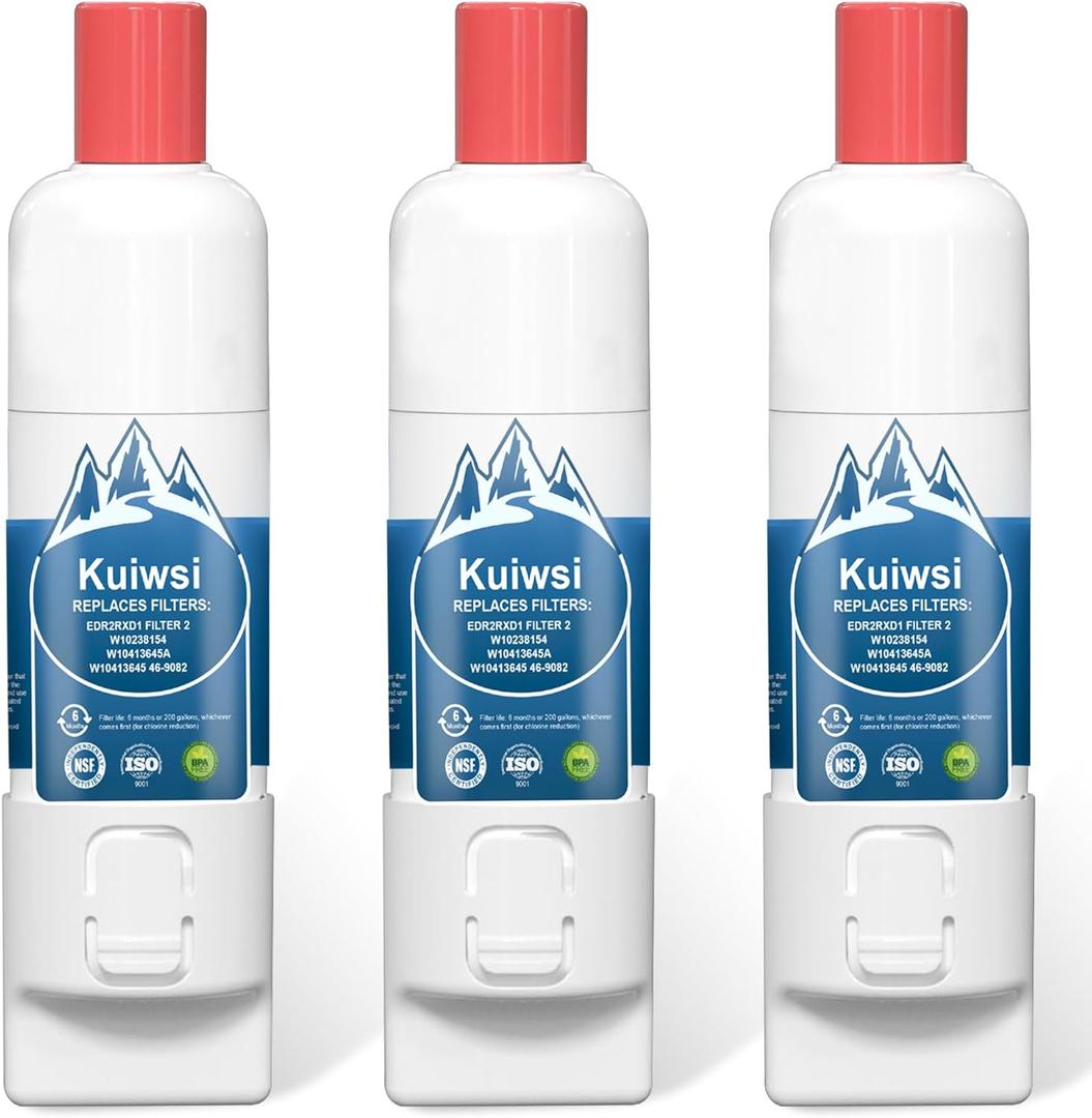 KAD2RXD1 Water Filter 2 Replacement for KitchenAid KRFF577KPS, 3 Pack | Fits KRMF536RPS01, KRMF706ESS01, KRFC704FPS, KRQC736RPS, KRMF706EBS01, KRFF507HPS02, KRFC604FSS, KRMF606ESS