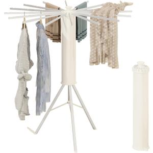 Tripod Drying Rack, Foldable Octopus Standing Drying Rack Clothing with 16 Aluminum Drying Arms, Round Collapsible & Portable Handle for Laundry Room, Balcony, Bedroom, RV