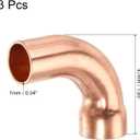 MECCANIXITY 90 Degrees Elbow Copper Pipe Fitting Short Turn Brazing Connection 5/8 Inch ID for HVAC Cooling Solar Equipment, Pack of 3