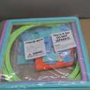 2 Sets Hopscotch Rings, 20 Plastic Square & Round Hoops with 30 Connectors for Toddlers Gross Motor Skills, Indoor/Outdoor Agility Rings for Kids Playground Obstacle Courses(15 Inch)