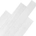 Luxdecor Real Wood Wall Planks - White Shiplap Boards 5" Peel and Stick - 10 Pieces, 12.5 Sq Ft