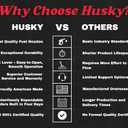 Husky Unleaded Fuel Nozzle, Made in USA, with 3-Notch Hold Open Clip and Full Grip Guard, Model 159559-04