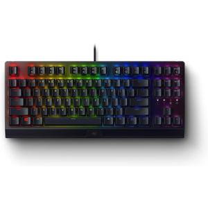 Razer BlackWidow V3 TKL Mechanical Gaming Keyboard: Yellow Mechanical Switches Linear & Silent - Chroma RGB - Compact Form Factor - Programmable Macros Snap Tap