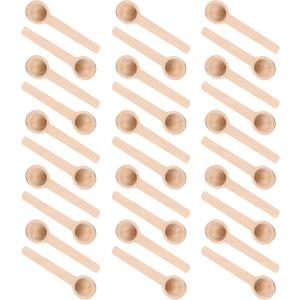 RDEXP 30 Pcs Mini Handmade Wooden Spoon 0.75" x 2.76" Cream Sugar Honey Coffee Spoons RDEXP 30 Pcs Mini Handmade Wooden Spoon 0.75" x 2.76" Cream Sugar Honey Coffee Spoons