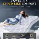 3 Inch Ultra-Fluffy Memory Foam Mattress Topper Queen for Back Pain, Soft Comfy Pillow Top Queen Mattress Topper with 4X Support, Mattress Pad with Breathable Air Mesh Sides, 6-21'' Deep Pocket