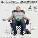 FAIR WIND 2 Pack Padded Oversized Camping Chair Heavy Duty for Adult 500LBS, Twin Pack