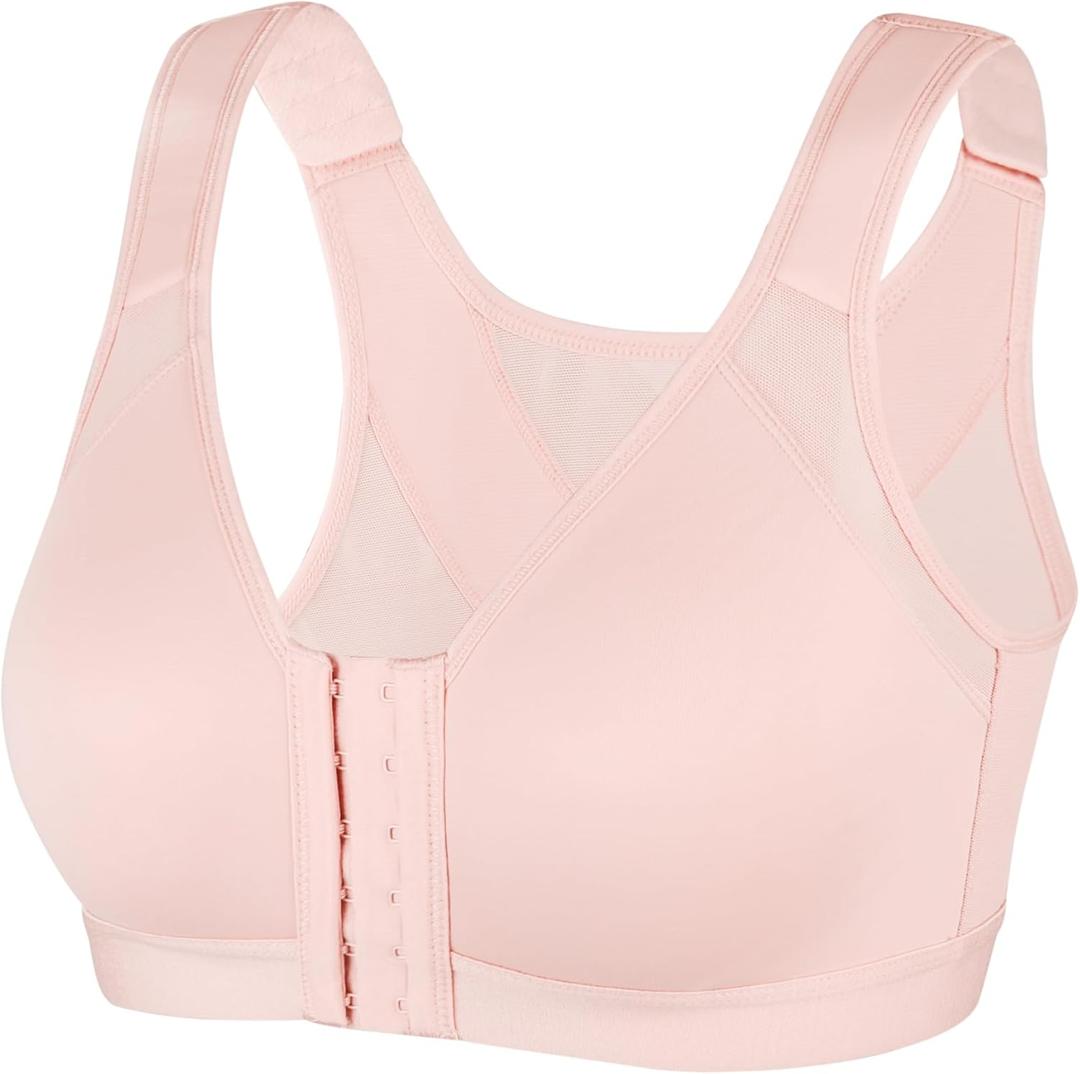 No Underwire Smooth Bras for Women Daily Bra(Dark Pink,36C)