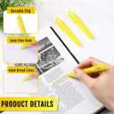 Fuutreo 60 Pack Pastel Highlighters Bulk Bright Color Highlighter Marker Chisel Tip Dry Quickly Safe Highlighter Pens Fluorescent Ink for Adults Home Office(Yellow)