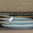 Famiware Jupiter Dinnerware Set, Plates and Bowls Dish Sets for 4 (12 Pieces), Microwave and Dishwasher Safe Stoneware Tableware, Chip and Scratch Resistant, Light Green