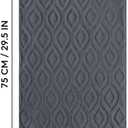 Artoid Mode 2 Pcs Grey 3D Diamond Grid Jacquard Hand Towels for Bathroom, 100% Cotton Soft Absorbent Bathroom Decor Towels, 13.7 x 29.5 Inch
