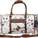 Myra Bag Amore Cowhide & Leather Duffle Travel Bag S-1122