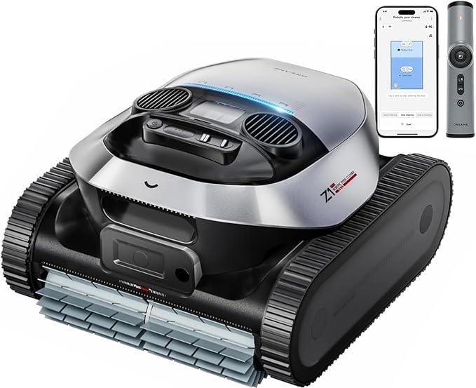 DREAME Z1 PRO Robotic Pool Cleaner, 8000 GPH Strong Suction, 180-300 Mins Runtime, Smart Navigation Mapping, Automatic Cleaning for Wall, Waterline, Inground and Above Ground Pools