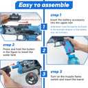 Electric Water Guns for Adults Kids, High Power Automatic Squirt Gun, Long Range Ultimate Battle Blaster Water Gun for Summer, Outdoor Beach Swimming Pool Aqua Shooter Hydro Blaster(Blue)