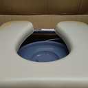 Winado 2 in 1 Transfer Bench Commode Chair for Toilet with Bucket & Padded Seat & Backrest & Armrest, Height Adjustable Bath Chair for Senior & Disabled, White