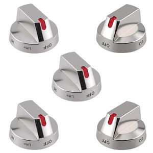 【5-Pack】 Upgraded DG64-00473A Burner Control Dial Knob Range Oven Replacement Compatible with Samsung Gas Range/Oven/Stove,Sturdy Stainless Steel Reinforcement Ring.