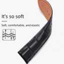 Genuine Leather Watch Bands, Italian Alligator Grain Embossed Watch Straps,Quick Release Replacement Deployment Buckle Leather Watch Straps 12mm 14mm 15mm 16mm 17mm 18mm 19mm 20mm 21mm 22mm 23mm 24mm