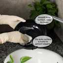 MissYIP Melamine Dinnerware Sets 12pcs, Service for 4, Unbreakable Reusable Kitchen Dinnerware Set, Outdoor Camping Dishes, BAP free, Dishwasher Safe,Not oven-safe or microwavable(Black)