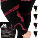 Mojo Compression Socks for Lymphedema - 6XL Hot Pink Plus Size Thigh-Hi Leg Sleeve for Improved Circulation and Reduced Swelling - 20-30mmHg Compression with Grip Top, Extra Wide Ankle, Calf, and