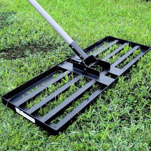Walensee Lawn Leveling Rake, 7FT 30"x10" Levelawn Tool, Heavy Duty Effort Saving Lawn Level Tool, Steel Handle Lawn Leveler for Yard Garden Golf Course, Ease Level Soil Sand Dirt Surfaces