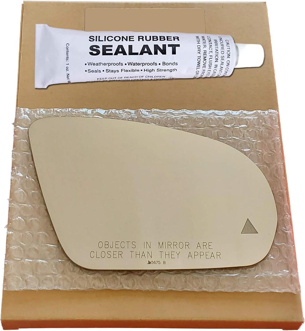 Mirror Glass Replacement + Silicone for 15-22 Mercedes-Benz C300, 17-22 C43,16-22 GLC 300 Passenger Side - Blind Spot (2015 2016 2017 2018 2019 2020 2021 2022 15 16 17 18 19 20 21 22)