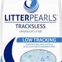 Litter Pearls Tracksless Unscented Non-Clumping Crystal Cat Litter with Odorbond, 7 lb, White, Clear and Blue Crystals
