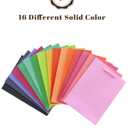 qiqee 16PCS 16 Colors Mini Gift Bags with Tissue Paper Handles 6.3"x4.7"x2.4" Small Size Present Party Favor Bags（ Tissue Paper ）