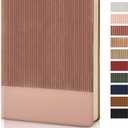 Lined Journal Notebook for Work College Ruled Note Book 7.2"x9.6" B5 PU Leather Daily Journaling 160 Pages for Women Men Writing Home School Supplies Business (Dark Pink)