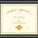 16x20 Diploma Frame for 14x17 Certificate/Document/Picture with Double Mat(Black and Navy),Wood Degree Frame, Black with Gold Side,UV Protection Acrylic,Wall hanging