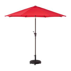 9 ft. Aluminum Market Crank and Tilt Patio Umbrella in Ruby