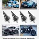 4PCS Motorcycle License Plate Bolts,License Plate Bolts and Nuts,Car Accessories Anti-Theft Spike Shape Fasteners Kit,Automotive Replacement,Suitable for Most Cars,Sedans,Motorcycles (Black)