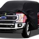 Truck Cover Waterproof All Weather, 6 Layers Pickup Cover Fit for Ford F150, Chevrolet Silverado 1500, Gmc Sierra, Ram 1500, Toyota Tundra (T4 Fit Truck Length Up to 250 inch) (Black)