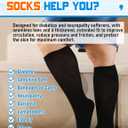 Wide Diabetic Socks for Men Women Plus Size, Extra Long Edema Sock with Thickened Sole, Non-Binding Loose Fit Socks for Swollen Feet, Lymphedema,Neuropathy- 2 Pairs Black