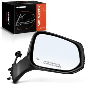 A-Premium Passenger Side Power Door Mirror - Compatible with Toyota Highlander 2020-2023 - Heated Manual Folding Black Outside Rear View Mirror with Turn Signal Indicator - Replace# 879150E070C0
