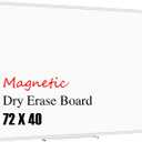 XBoard Magnetic Whiteboard 72 x 40 Inch, Large Dry Erase White Board for Wall with Marker Tray 6' x 3' | Aluminum Frame Message Presentation Board