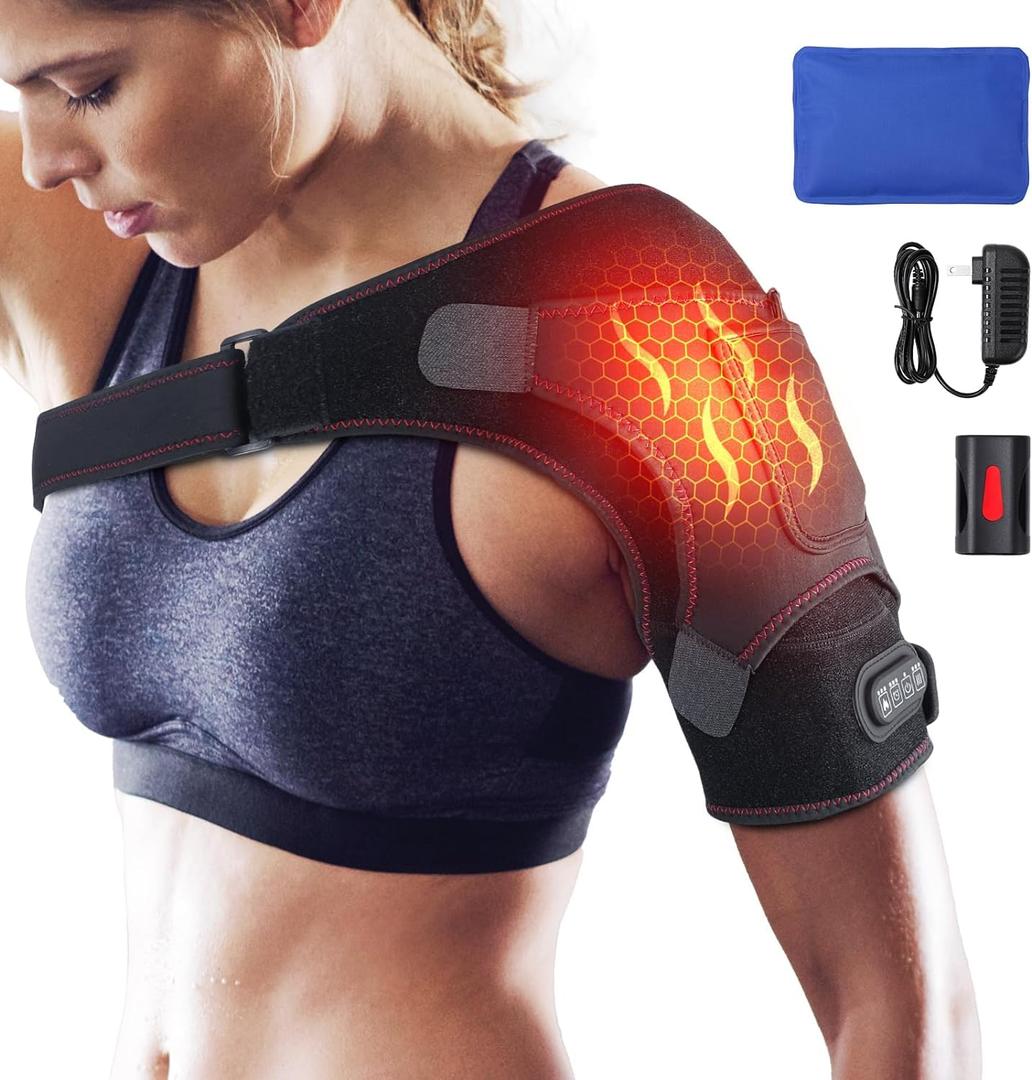 Shoulder Massager, Neck and Shoulder Massager, Shoulder Massager with Heat, Shoulder Heating Pad with Massage, Portable for Travel, Hsa Store Eligible Items, Fsa Eligible Items Only List