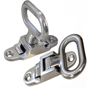 2 Pack Stainless Steel Folding Step, Heavy Duty 304, Non-Slip Tread, Utility Bed Body Handle for Boat, Yacht, RV, Truck (Silver)