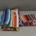 6 Pack Mexican Table Runners 14 x 84 Rainbow Colors Large Boho Mexican Theme Party Decoration for Cinco de Mayo Fiesta Party 6 Serape Table Runner (14 x 84)