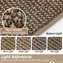 BEQHAUSE Dirt Trapper Door Mat 17" x 30" Half Circle Non Slip Washable Doormats Entrance Rugs Absorbent Welcome Low Profile Floor Mats for Front Back Door and Entryway, Taupe
